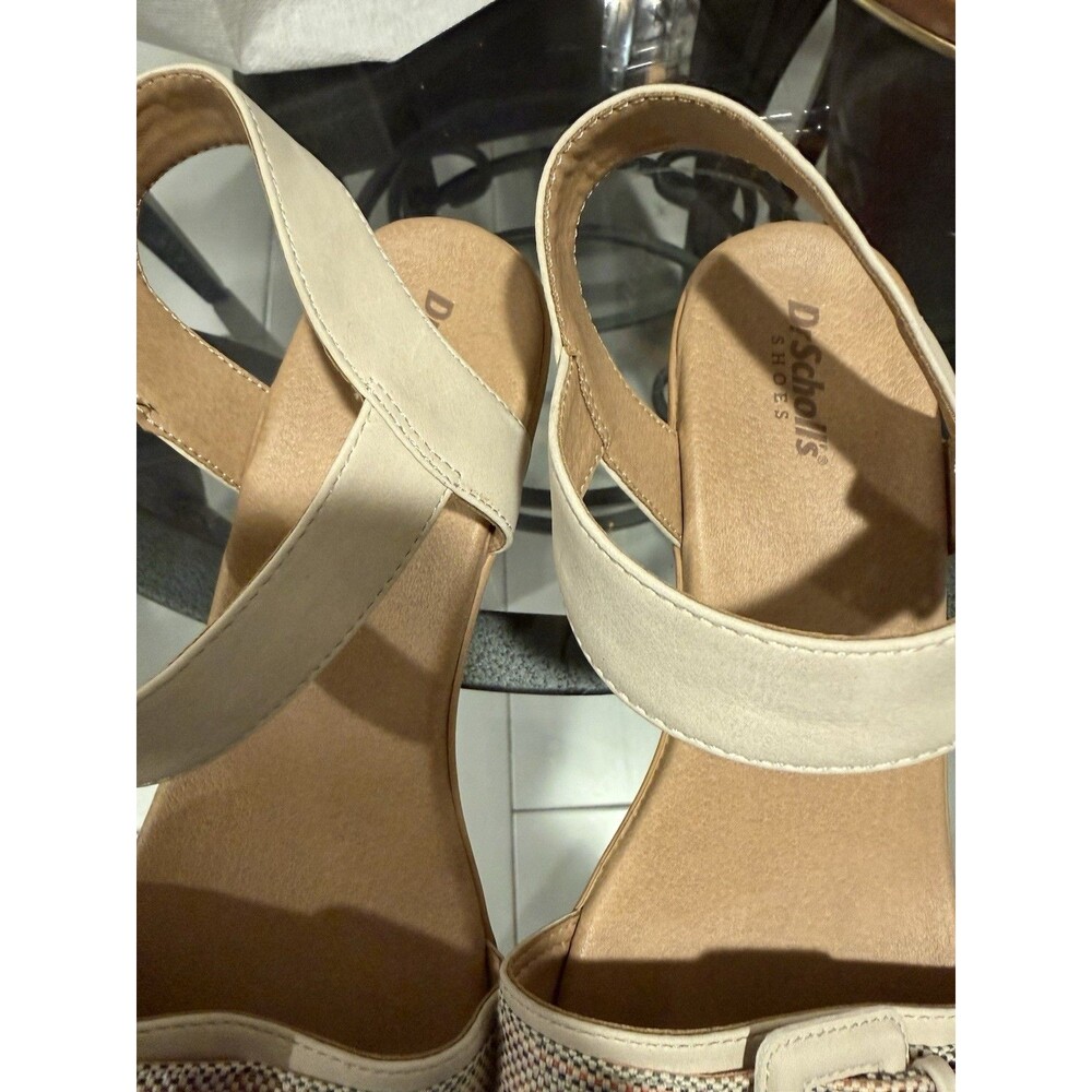 Dr. Scholl's Beige/Tan Wedge Strappy Ankle Strap Buckle Sandals US 11 EU 42 - Picture 2 of 6